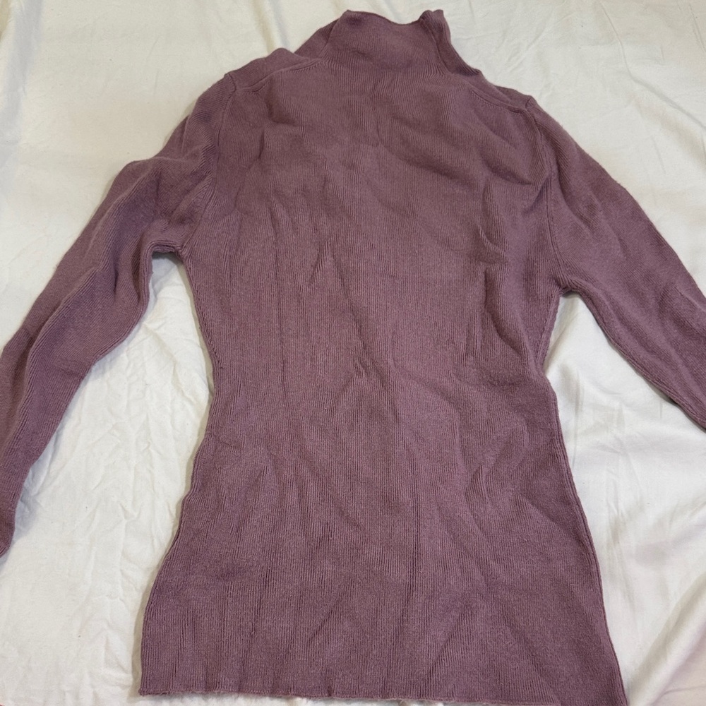 Purple Mock Neck Sweater